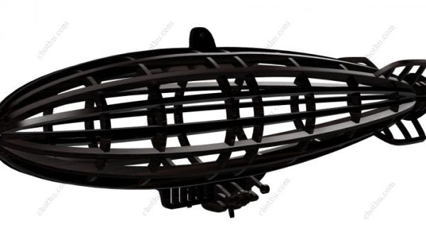 Mô hình khinh khí cầu N Class của Goodyear bằng gỗ - Mô hình 3D - Hình ảnh 3