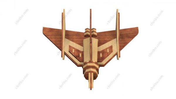 Mô hình máy bay chiến đấu cánh quạt VTOL Goodyear GA-28B cắt laser - Mô hình 3D - Hình ảnh 2