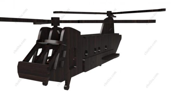 Đồ chơi mô hình trực thăng Chinook - Tệp kỹ thuật số để cắt bằng laser - Hình ảnh 4