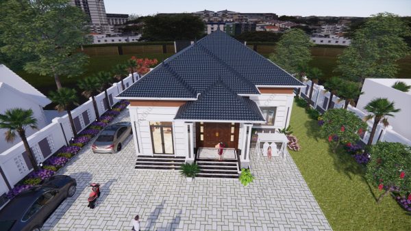 Nhà cấp 4 mái Nhật hot nhất hiện nay diện tích: 15x12m - V624 - Hình ảnh 5