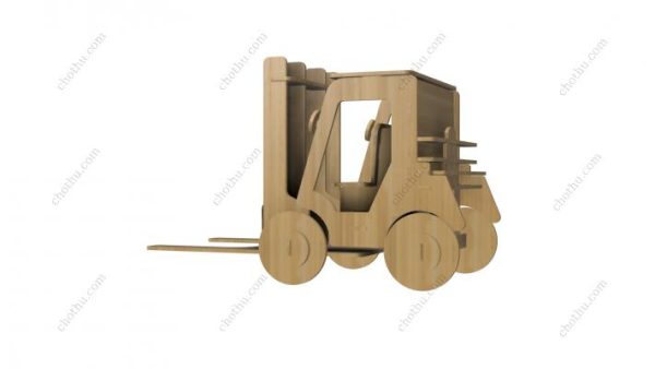 Đồ chơi xe nâng mô hình 3D, Mô hình xe nâng cắt laser 3D - Hình ảnh 3