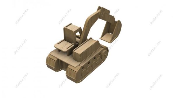 Đồ chơi mô hình máy xúc để cắt laser - Mô hình 3D - Hình ảnh 4