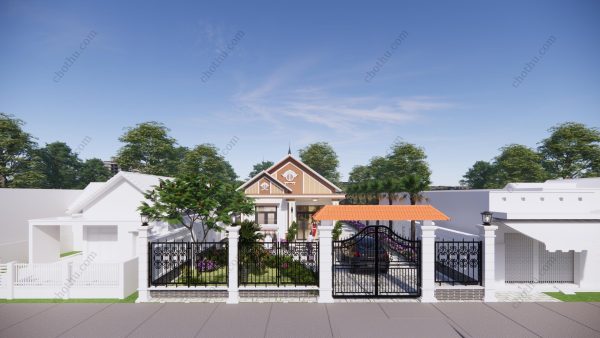 Nhà cấp 4 mái Thái đẹp, hiện đại diện tích: 7x16.5m - V862 - Hình ảnh 5