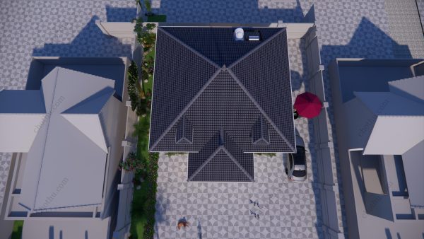 Mẫu nhà cấp 4 mái Nhật diện tích: 10.5x10m - V464 - Hình ảnh 5