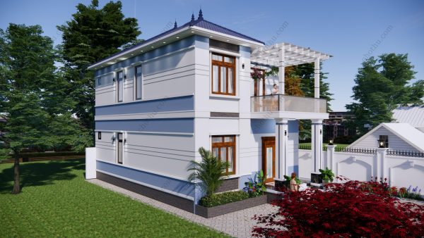 Mẫu nhà 2 tầng mái Nhật diện tích: 8.3x12.6m - V826 - Hình ảnh 5