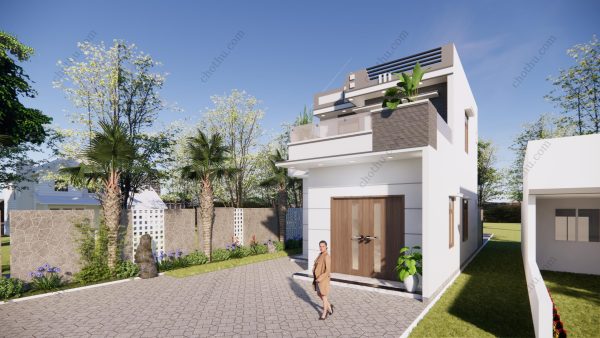 Nhà 2 tầng mái bằng diện tích: 6.7x11m - V671 - Hình ảnh 5