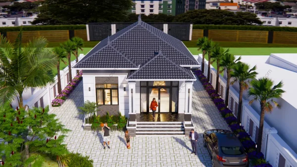 Nhà cấp 4 mái Nhật diện tích 8x13m - V779 - Hình ảnh 4