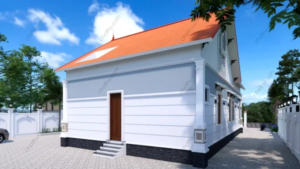 Mẫu nhà cấp 4 mái Thái diện tích: 10x16.5m - V873 - Hình ảnh 5