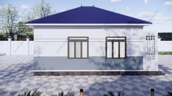 Mẫu nhà cấp 4 mái Nhật diện tích: 7.3x8.6m - V832 - Hình ảnh 8