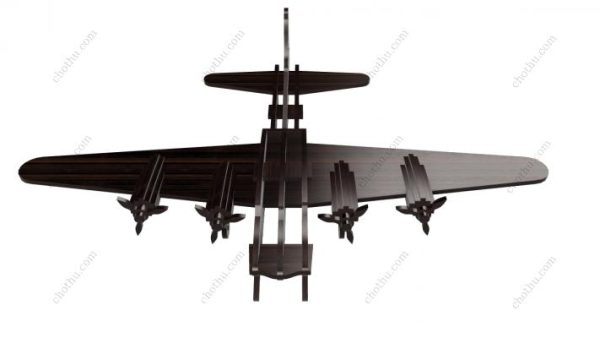 Máy bay B-29 Super Fortress Tệp kỹ thuật số Cắt laser Đồ chơi gỗ - Mô hình 3D - Hình ảnh 6