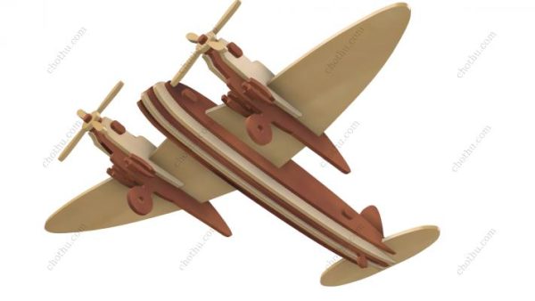 De Havilland Mosquito – Máy bay bằng gỗ cắt laser – Mô hình 3D - Hình ảnh 9