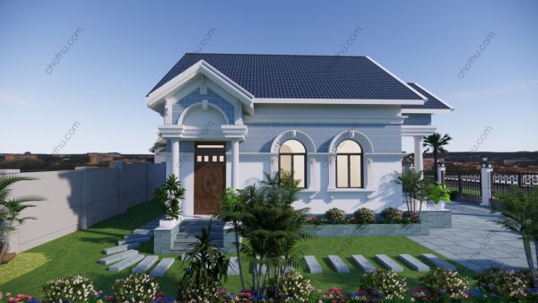 Mẫu nhà cấp 4 mái Thái không thể bỏ qua diện tích: 9.8x9.4m - V549 - Hình ảnh 3