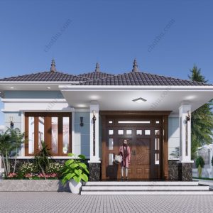Nhà cấp 4 đẹp ấn tượng với mái Nhật diện tích: 8x14,5m - V386