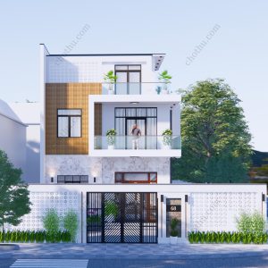 Mẫu nhà 3 tầng hiện đại diện tích: 8x10m - V409