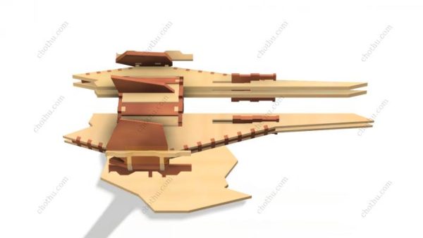 Mô hình 3D tệp cắt laser Star of War - Hình ảnh 5