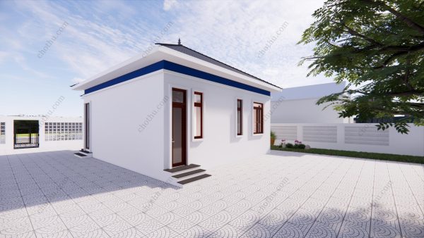 Mẫu nhà cấp 4 mái Nhật đẹp không thể bỏ qua diện tích: 9.2x12.9m - V456 - Hình ảnh 5
