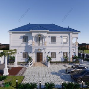 Nhà 2 tầng mái Nhật tân cổ điển đẹp diện tích: 10x18m - V588