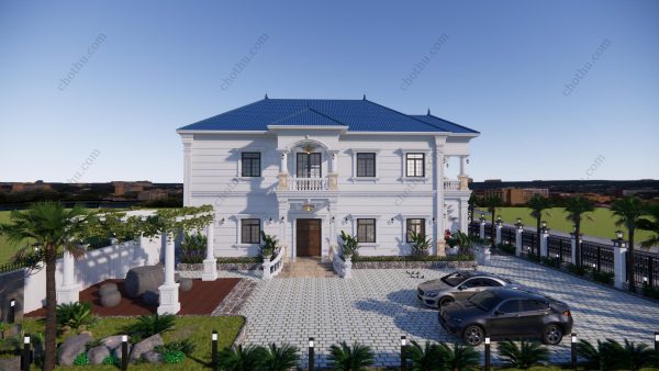 Nhà 2 tầng mái Nhật tân cổ điển đẹp diện tích: 10x18m - V588