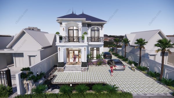 Mẫu nhà mái Nhật sang trọng 2 tầng diện tích: 8x9m - V605 - Hình ảnh 6