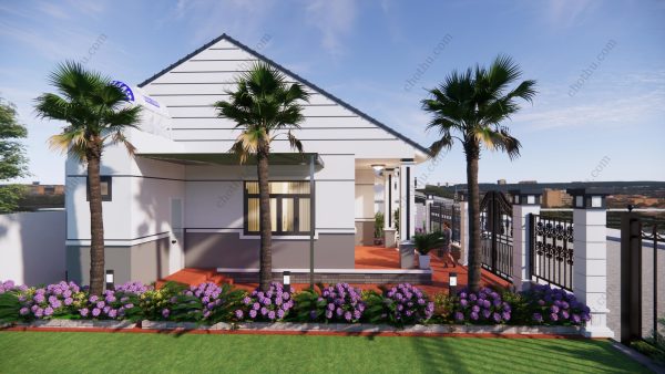 Nhà cấp 4 mái Nhật đơn giản diện tích: 8x10m - V807 - Hình ảnh 6