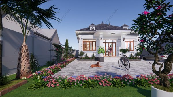 Mẫu nhà cấp 4 mái Nhật diện tích: 10.5x10m - V464 - Hình ảnh 6