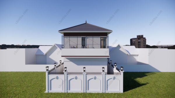 Mẫu nhà 2 tầng mái Nhật diện tích: 7x15,5m - V597 - Hình ảnh 6
