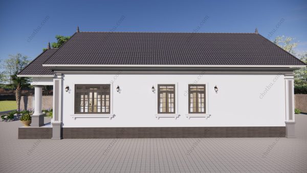 Nhà cáp treo 4 mái Thái đẹp, giá rẻ không thể bỏ qua 7.8x16m - V590 - Hình ảnh 6