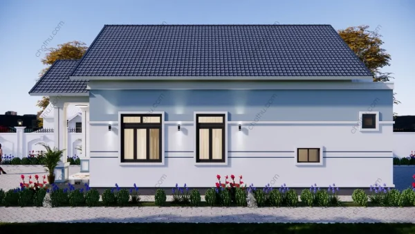 Mẫu nhà cấp 4 mái Thái diện tích: 8.3x12.3m - V841 - Hình ảnh 3