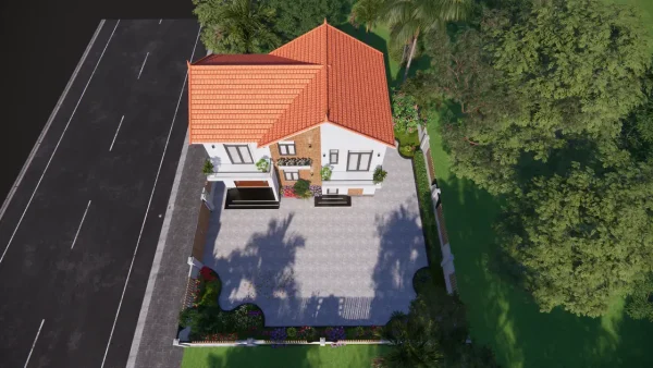 Mẫu nhà cấp 4 mái Thái diện tích: 12x8.6m - V878 - Hình ảnh 2
