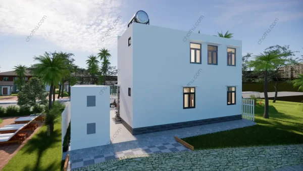 Mẫu nhà 2 tầng hiện đại, sang trọng diện tích: 5x11m - V865 - Hình ảnh 2