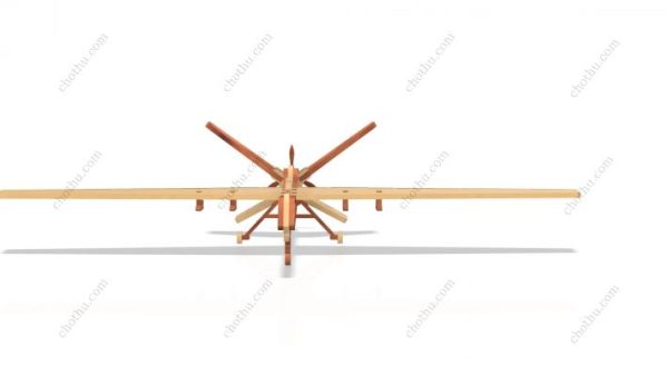 Máy bay không người lái quân sự – Mô hình 3D tệp cắt bằng laser - Hình ảnh 6