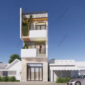 Nhà 3 tầng hiện đại diện tích: 5x20m - V772