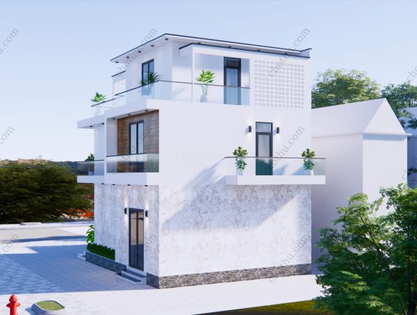 Mẫu nhà 3 tầng hiện đại diện tích: 8x10m - V409 - Hình ảnh 7