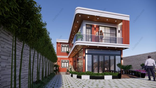 Thiết kế nhà 2 tầng hiện đại, tiện nghi, có 1 tầng hầm diện tích: 10x19m - V544 - Hình ảnh 7