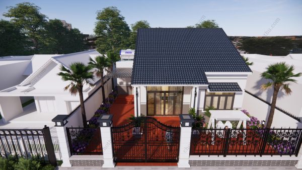 Nhà cấp 4 mái Nhật đơn giản diện tích: 8x10m - V807 - Hình ảnh 7