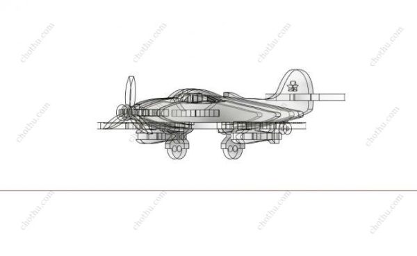 Mô hình máy bay quân sự B52 bằng gỗ – Mô hình 3D tệp cắt bằng laser - Hình ảnh 6