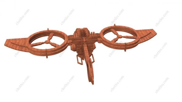 Đồ chơi gỗ Avatar trực thăng bọ cạp, Tệp kỹ thuật số để cắt laser – Mô hình 3D - Hình ảnh 5