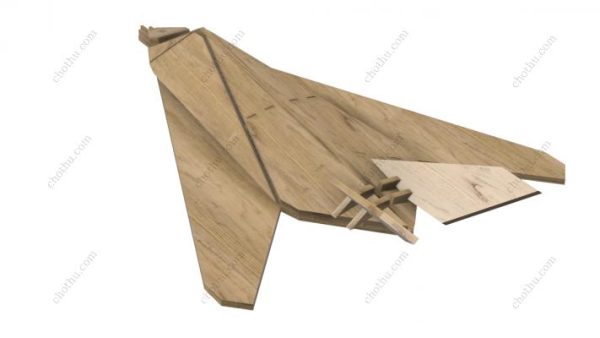 Mô hình máy bay chiến đấu tàng hình Lockheed F-117 Nighthawk - Mô hình 3D - Hình ảnh 7