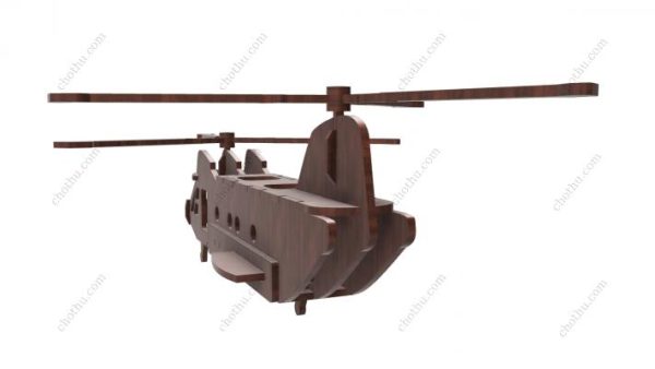 Đồ chơi mô hình trực thăng Chinook - Tệp kỹ thuật số để cắt bằng laser - Hình ảnh 6