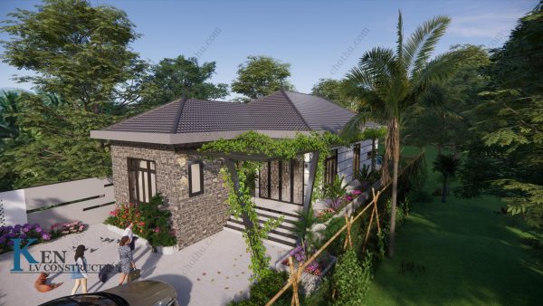 Nhà cấp 4 mái Nhật diện tích: 7.8x18.5m - V662 - Hình ảnh 8