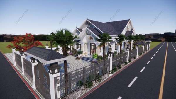Nhà cấp 4 mái Thái đẹp hiện đại diện tích: 9x19m - V533 - Hình ảnh 9