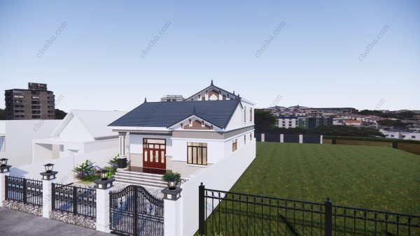 Nhà cấp 4 mái Thái đơn giản, đầy đủ nội thất diện tích: 10x15m - V596 - Hình ảnh 9