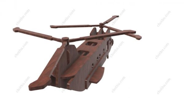 Đồ chơi mô hình trực thăng Chinook - Tệp kỹ thuật số để cắt bằng laser - Hình ảnh 7