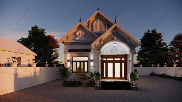 Nhà cấp 4 mái Thái, 3 phòng ngủ, diện tích 8,4x11,4m -V838 - Hình ảnh 9