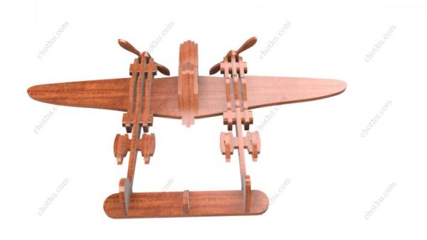 Máy bay Lockheed P-38L Lightning - đồ chơi gỗ - tệp kỹ thuật số để cắt laser – Mô hình 3D - Hình ảnh 6
