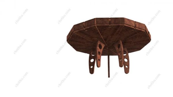 Tệp cắt laser UFO, Mô hình 3D thân thuyền UFO - Hình ảnh 6