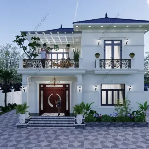 Nhà 2 tầng mái Nhật diện tích: 11x9m - V713