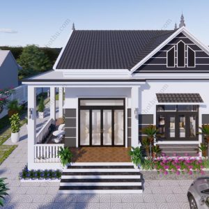 Mẫu nhà cấp 4 đang được ưa chuộng hiện nay diện tích: 8x12m - V424