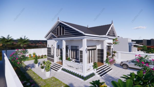 Mẫu nhà cấp 4 đang được ưa chuộng hiện nay diện tích: 8x12m - V424 - Hình ảnh 3