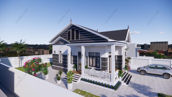 Mẫu nhà cấp 4 đang được ưa chuộng hiện nay diện tích: 8x12m - V424 - Hình ảnh 4